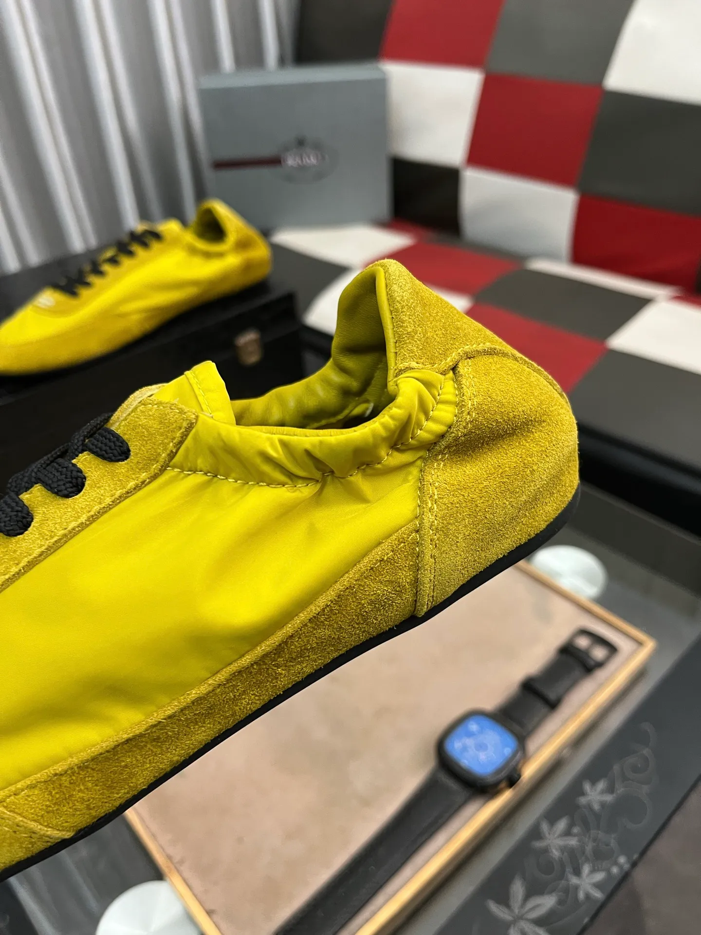 Men's shoes 💰500⌚️⌚️【PRADA】Prada - high-end quality original order 🔍🔍🔍 casual sports shoes - Upper: 🔝Nappa calfskin, brand high mercerized canvas, shoe body brand metal fasteners, tongue silk screen brand logo - Lining: water-dyed cowhide - Outsole: ultra-light TPU foam; molded outsole -Ultra-high quality control and fine workmanship: outstanding (high-end, extravagance, class) -Size: 38-446️⃣colors available